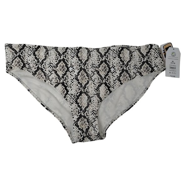 Snake Print High-Waisted Bikini Bottom XL 16-18 Time & Tru Stretchy Nylon/Spande - Picture 1 of 5